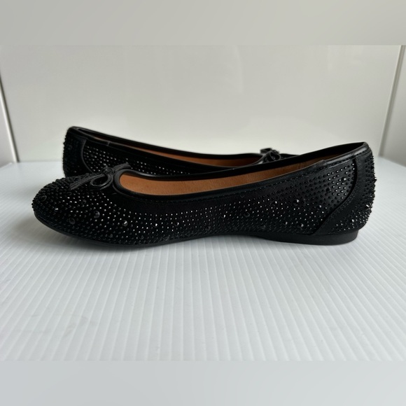 Xappeal Lennon Crystal Black Ballet Flats Bow Detail Size 8.5 - Picture 7 of 10